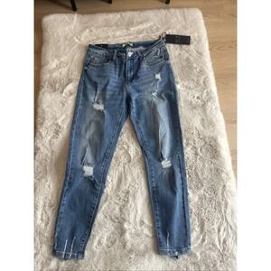 NWT‎ American Bazi Low Rise  Skinny Jeans 7 Los Angeles